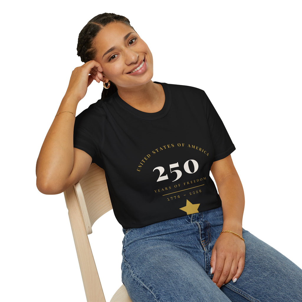 250th Birthday of America T-Shirt — USA Bicentennial Celebration Tee