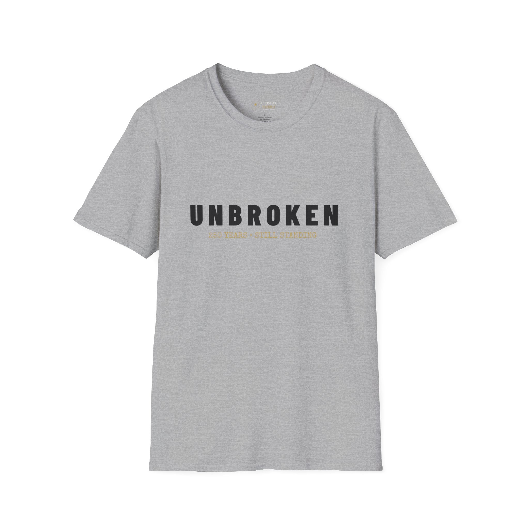 America 250th Birthday T-Shirt — "Unbroken, 250 Years, Still Standing"