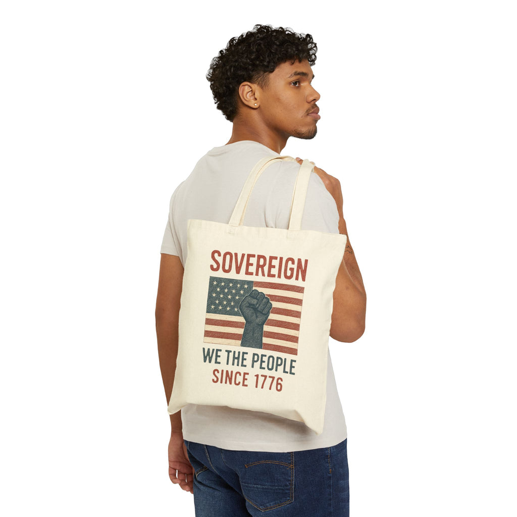 Sovereign We the People Tote — American Pride Cotton Canvas Tote Bag